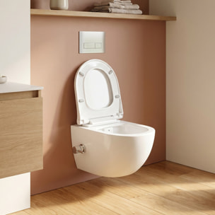 Infinitio WC sans bride avec fonction bidet thermostatique + Abattant softclose (SATINF011RREXPBFCT)