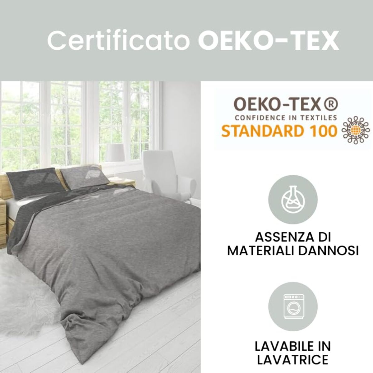 Intrecci - Set Copripiumino, 100% Flanella di Cotone, Morbido e Caldo, Sacco Copripiumino 1 Federa/e, Effetto Tinto in Filo, Double Face, Una Piazza e Mezza