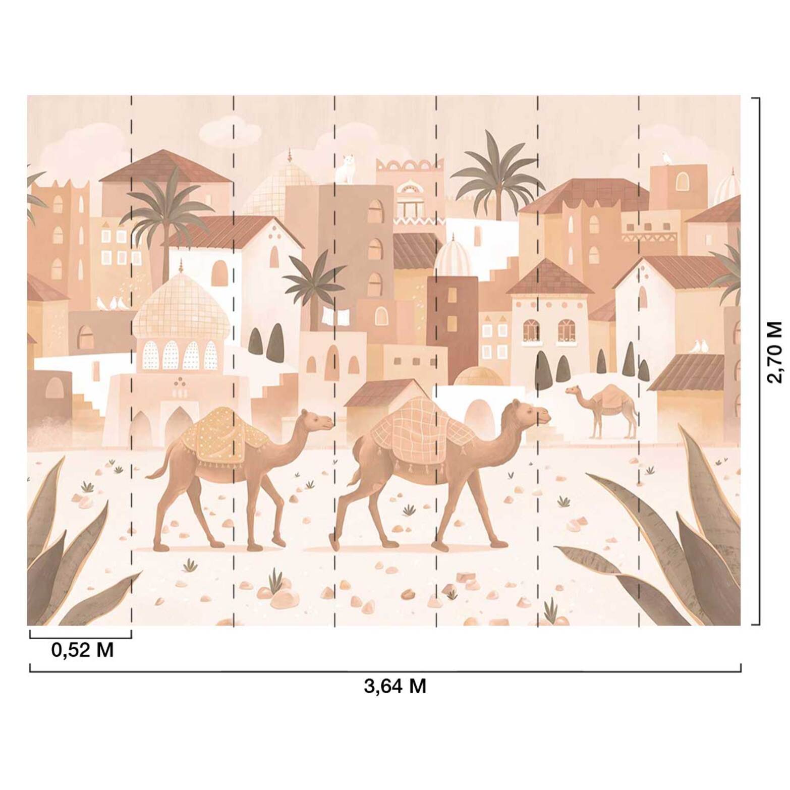 Papier peint aventure chambre garçon - La Cité des Sables Intissé