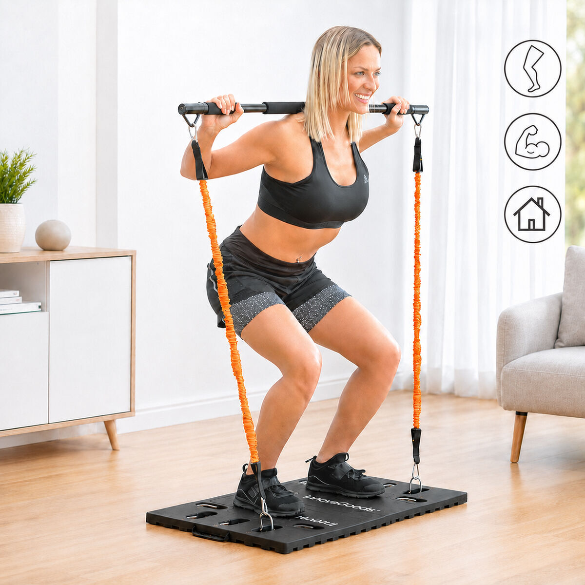 Sistema di Allenamento Integrale Portatile con Manuale per gli Esercizi Gympak Max InnovaGoods