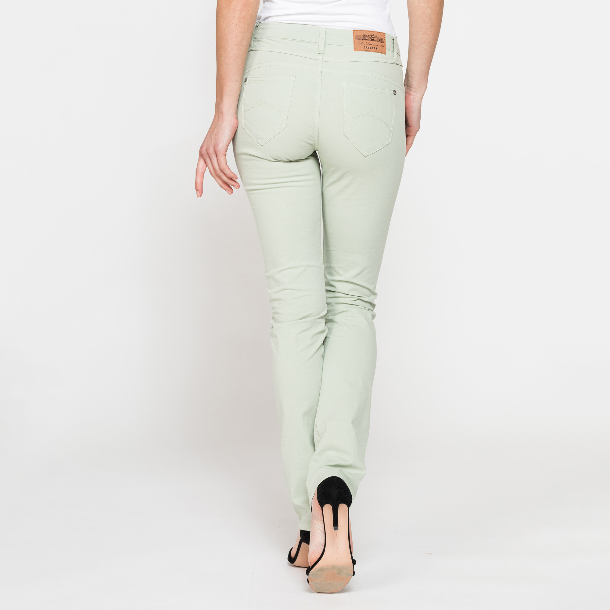 PANTALONE COLORATO IN POPELINE. Modello basic 752