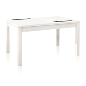 Mesa de comedor extensible Nuka Blanco