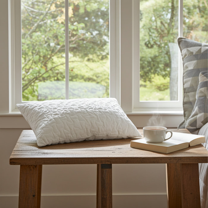 EFFE Guanciale Memory Fiocco 48x78x18 cm_Ergonomico, Ipoallergenico e Tessuto 3D_Made in Italy