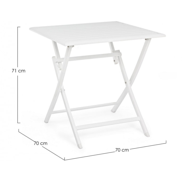 Tavolo ELIN pieghevole bianco 70x70 cm
