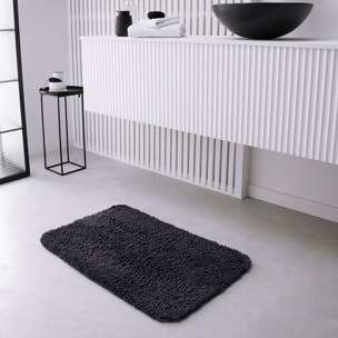 Tapis de bain tufté uni ESSENTIAL gris anthracite