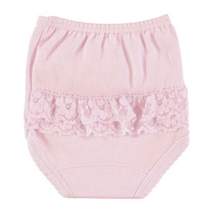 Braguita Bebe Volante Puntilla Rosa Talla 9