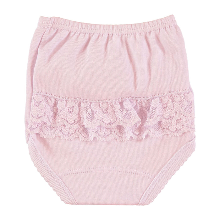 Braguita Bebe Volante Puntilla Rosa Talla 9