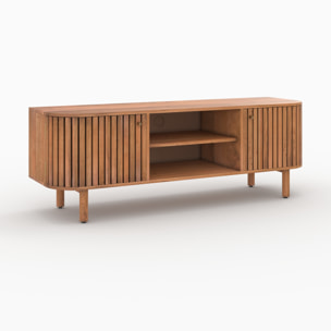 Meuble TV en bois d'acacia 145 cm - Paola