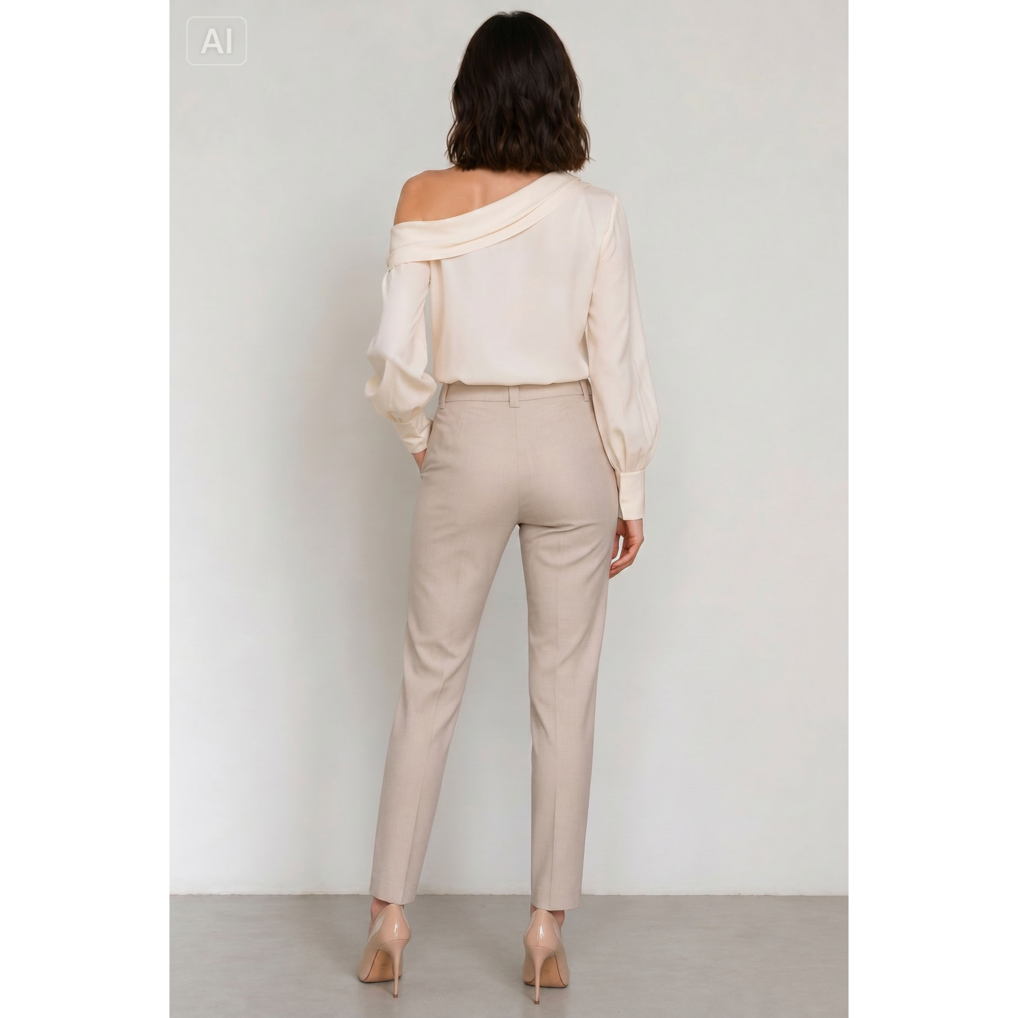 Kocca - Pantaloni sartoriali da donna a vita alta in viscosa Donna