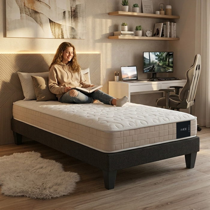 Matelas Anatole, Mousse Polyuréthane, 15 cm, Soutien ferme, Garantie 2 ans