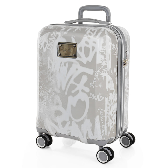 Maleta Pc Pequeña Dkny Rebellion Storm Grey+White