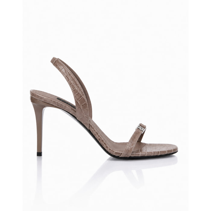 PHILIPP PLEIN Sandalias de tacón alto HEXAGON