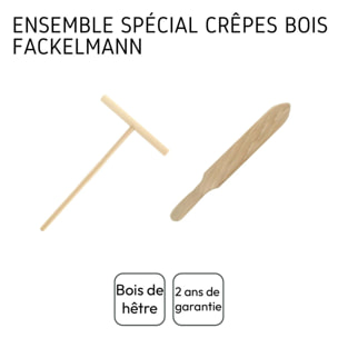 Ensemble de 2 ustensiles en bois pour crêpes Fackelmann Wood Edition