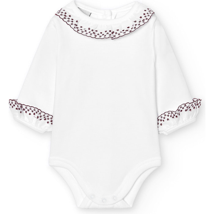 Body bebé manga larga cuello batista
