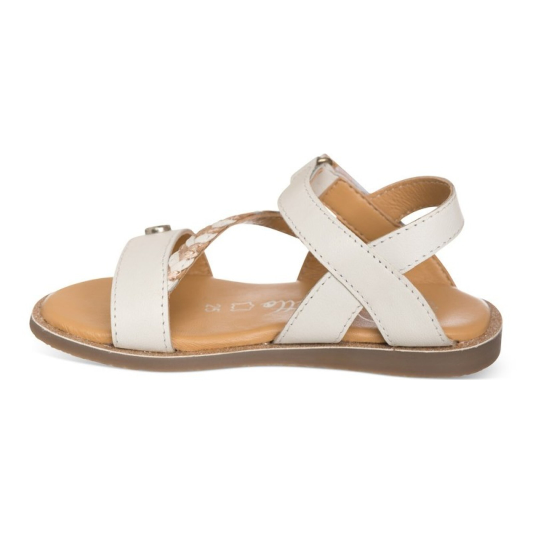 Sandalia color blanca para NIÑA 100% piel