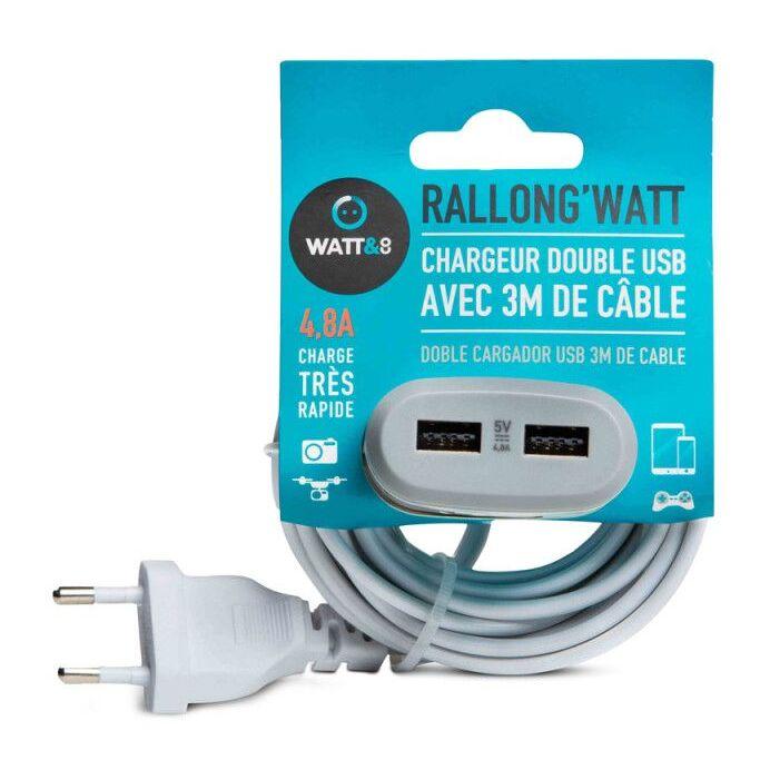Chargeur secteur WATT AND CO 3M 2 USB 4.8A