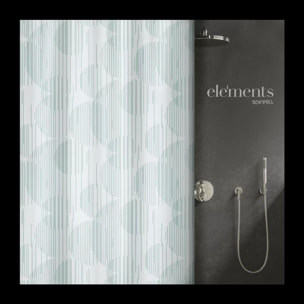 rideau de douche Polyester RAIO Bleu Metalic Elements by Spirella