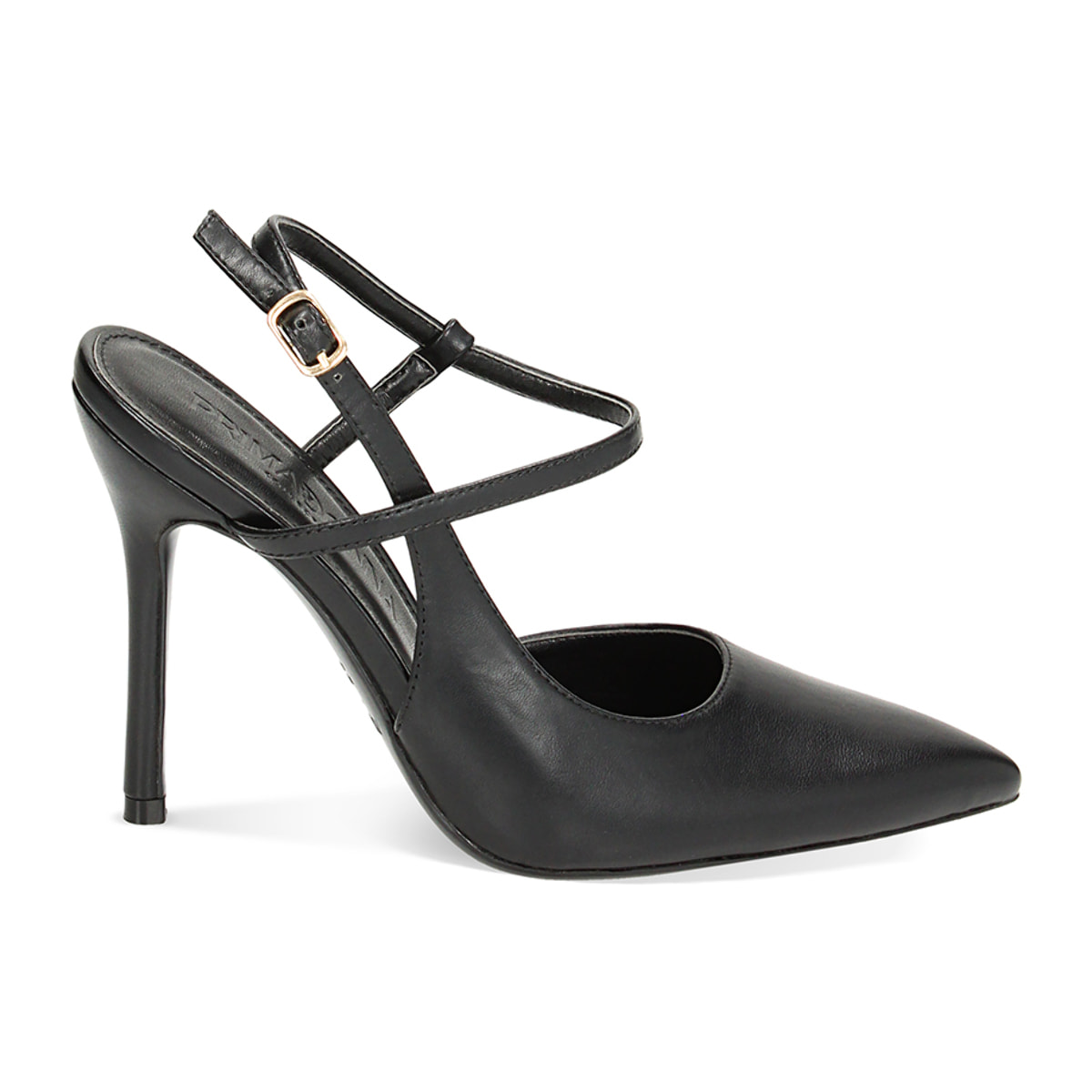 Décolleté slingback nere, tacco 10,5 cm