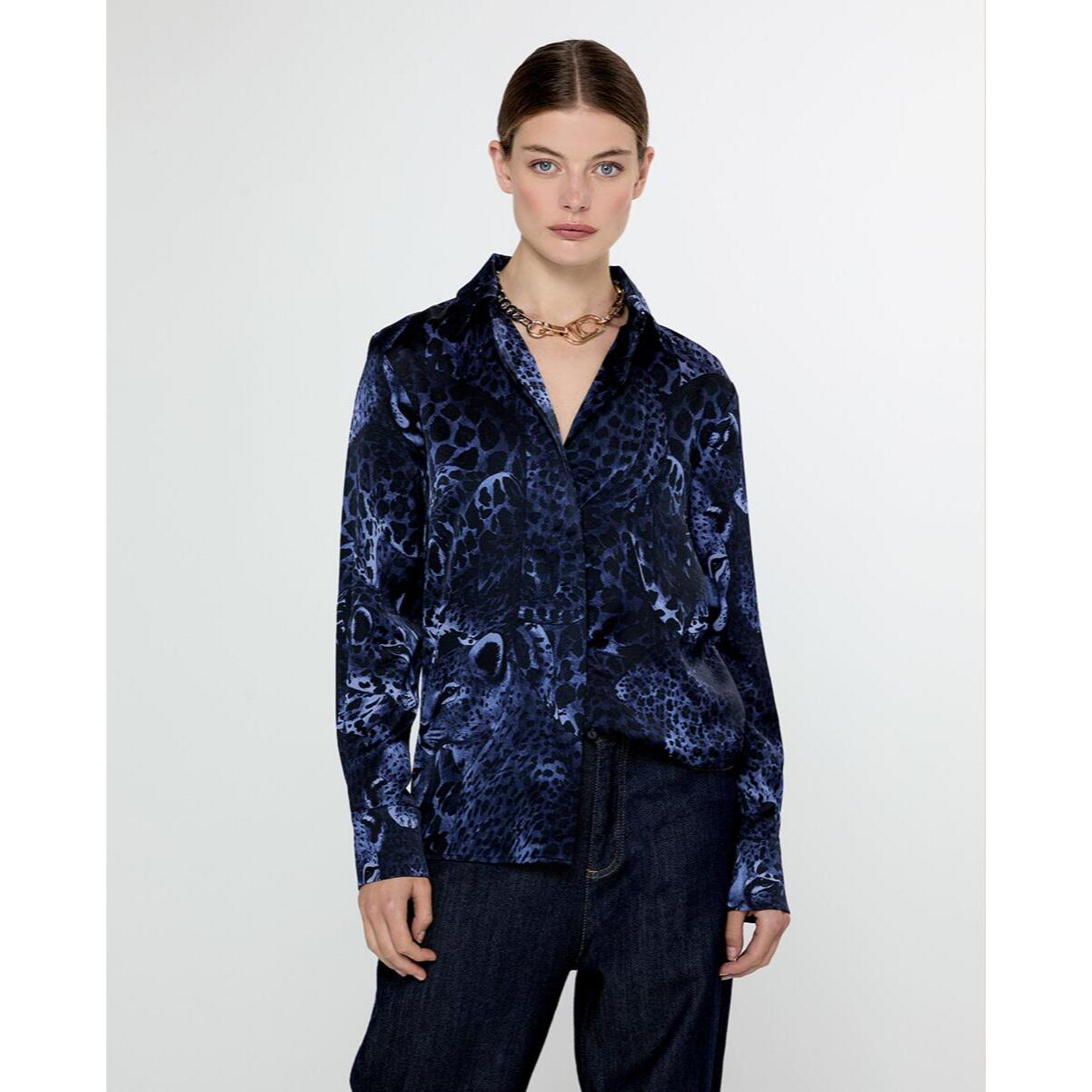 Camicia dritta con logo