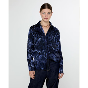 Camicia dritta con logo