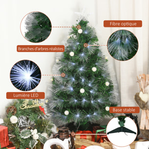 Sapin de Noël artificiel lumineux fibre optique LED 90 cm