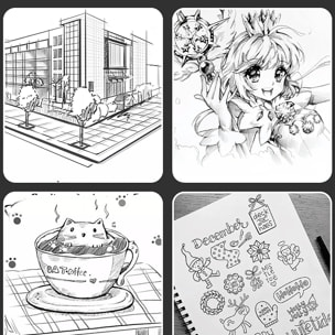 Rotuladores fineliner con puntas surtidas, 6 bolígrafos negros con micro delineador (0,2 mm-0,6 mm), bolígrafos de dibujo técnico, bolígrafos de ilustración
