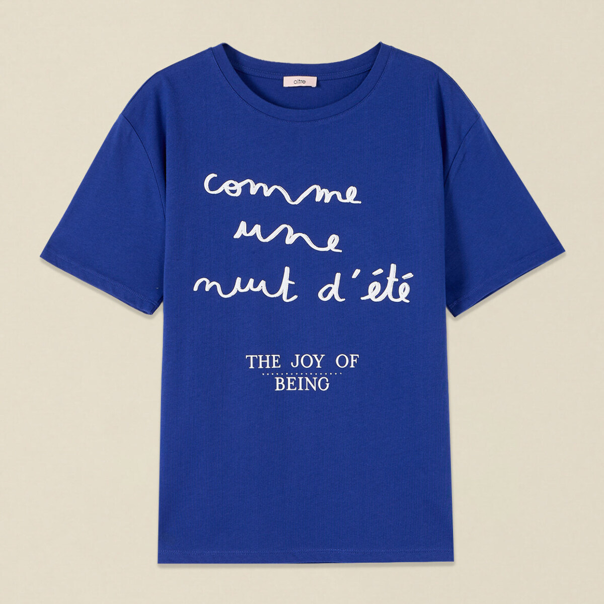 Oltre - T-shirt con stampa lettering - Blu