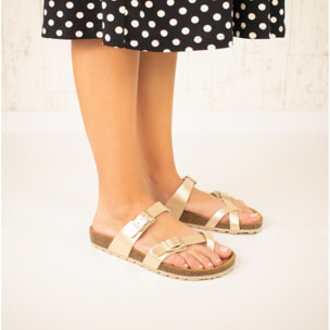 Sandalia BABUNKERS DORADO