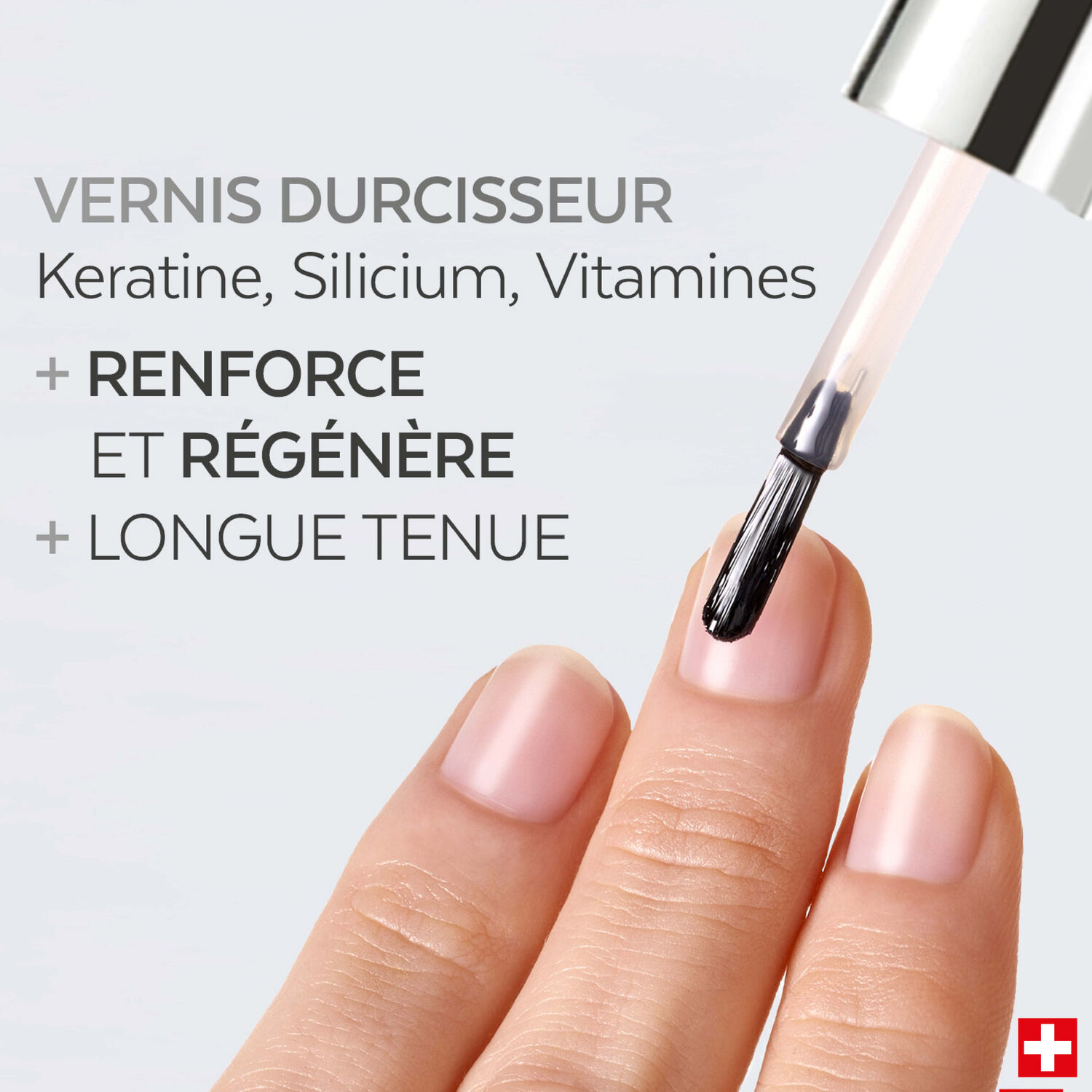 Color Strong - Base Coat Durcisseur Kératine, Vitamine & Silicium Gloss Éclat