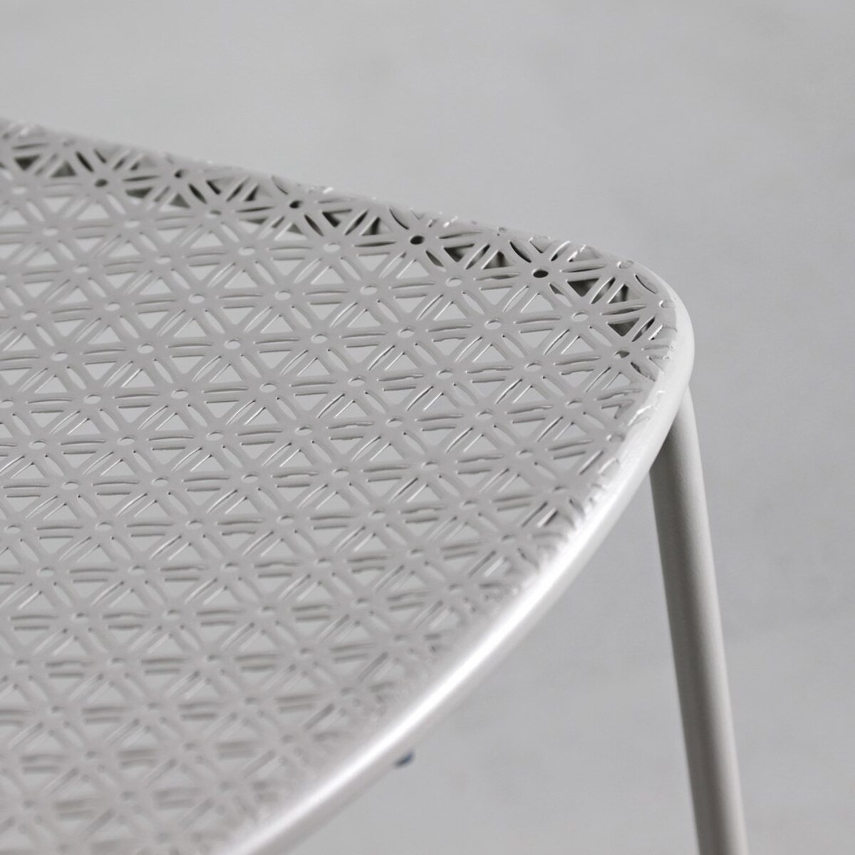 Set 4 sedie da giardino motivo floreale grigio - Aura