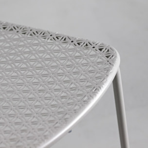 Set 4 sedie da giardino motivo floreale grigio - Aura