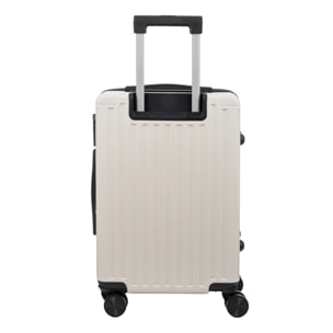 Set di 3 valigie Trolley, in materiale leggero ABS ad alta resistenza con angoli rinforzati. Chiusura numerica e 4 ruote doppie rimovibili e girevoli a 360°.