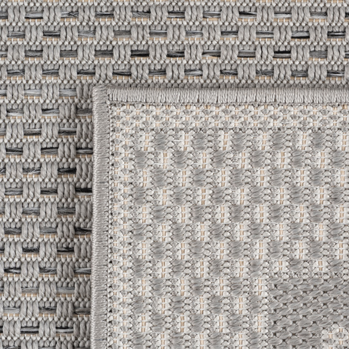 TENERIFE - Tapis intérieur/extérieur gris, design contemporain