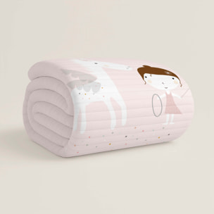 Colcha Bouti Estampada - Reversible - Infantil - 100% Algodón - Cuna - Pegaso Mágico