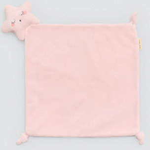 Set di coperta e doudou rosa Baby Stars