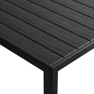 Giano - Tavolo da pranzo da esterno con struttura in metallo e doghe in legno multistrato 150x90cm