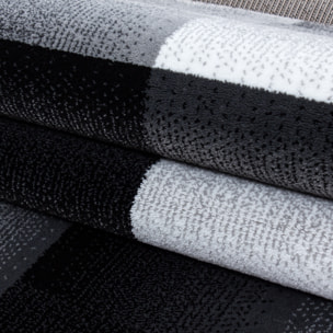 MIAMI - Tapis de salon à motif géométrique noir - MIA6560NOI