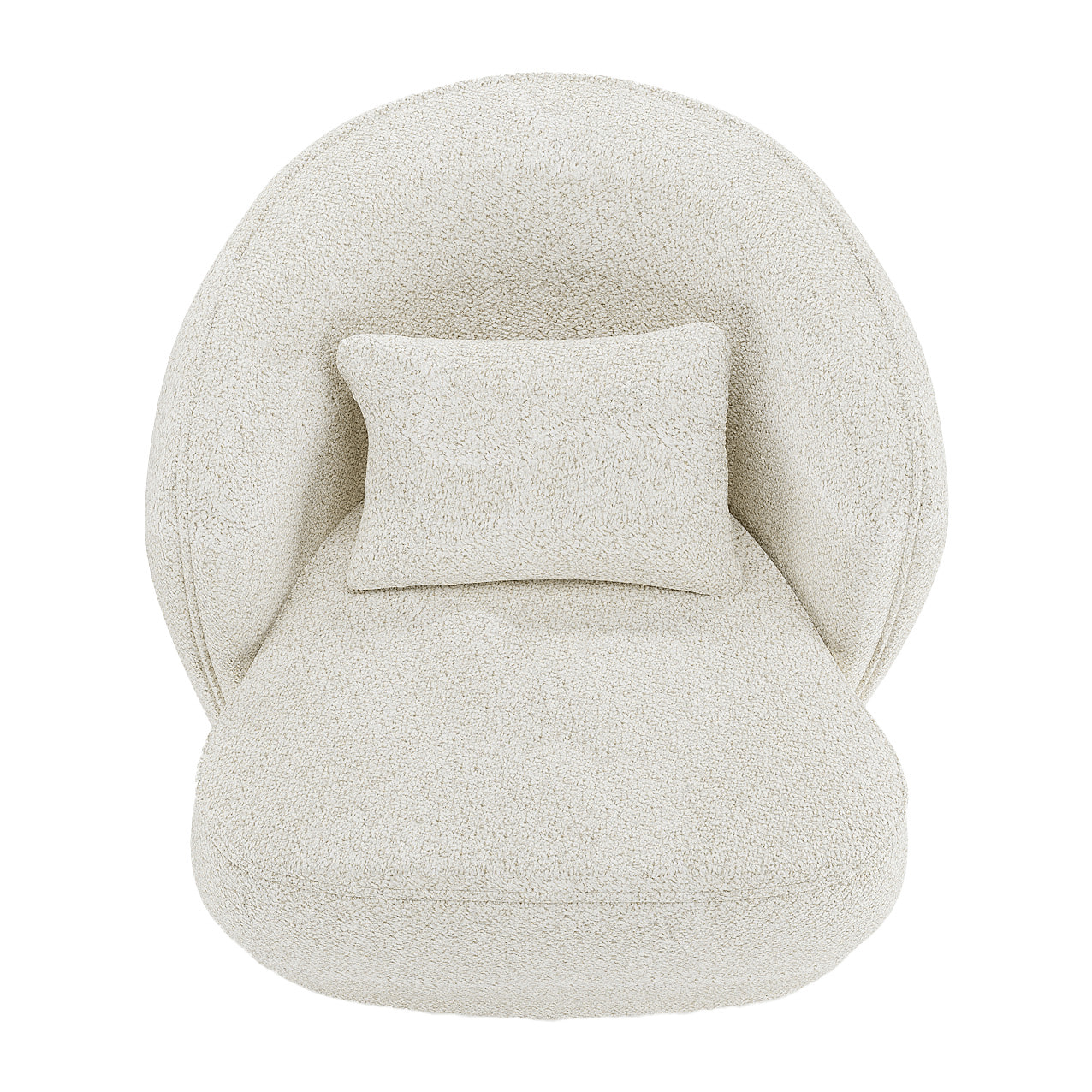 Fauteuil design bouclé blanc