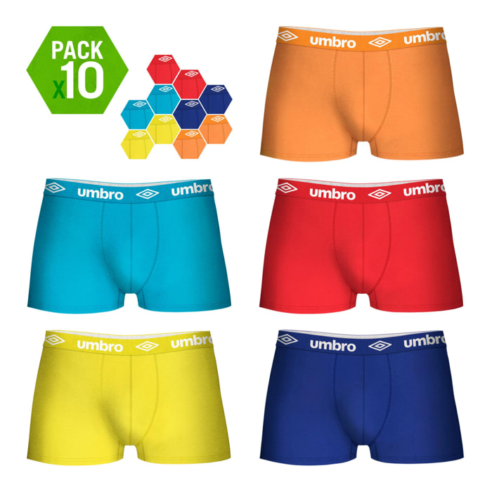 Pack 10 calzoncillos UMBRO en varios colores para hombre