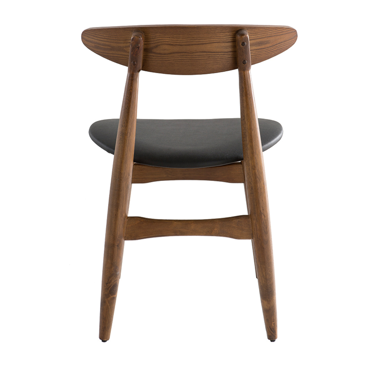 Chaises vintage en bois foncé et noir (lot de 2) WALFORD