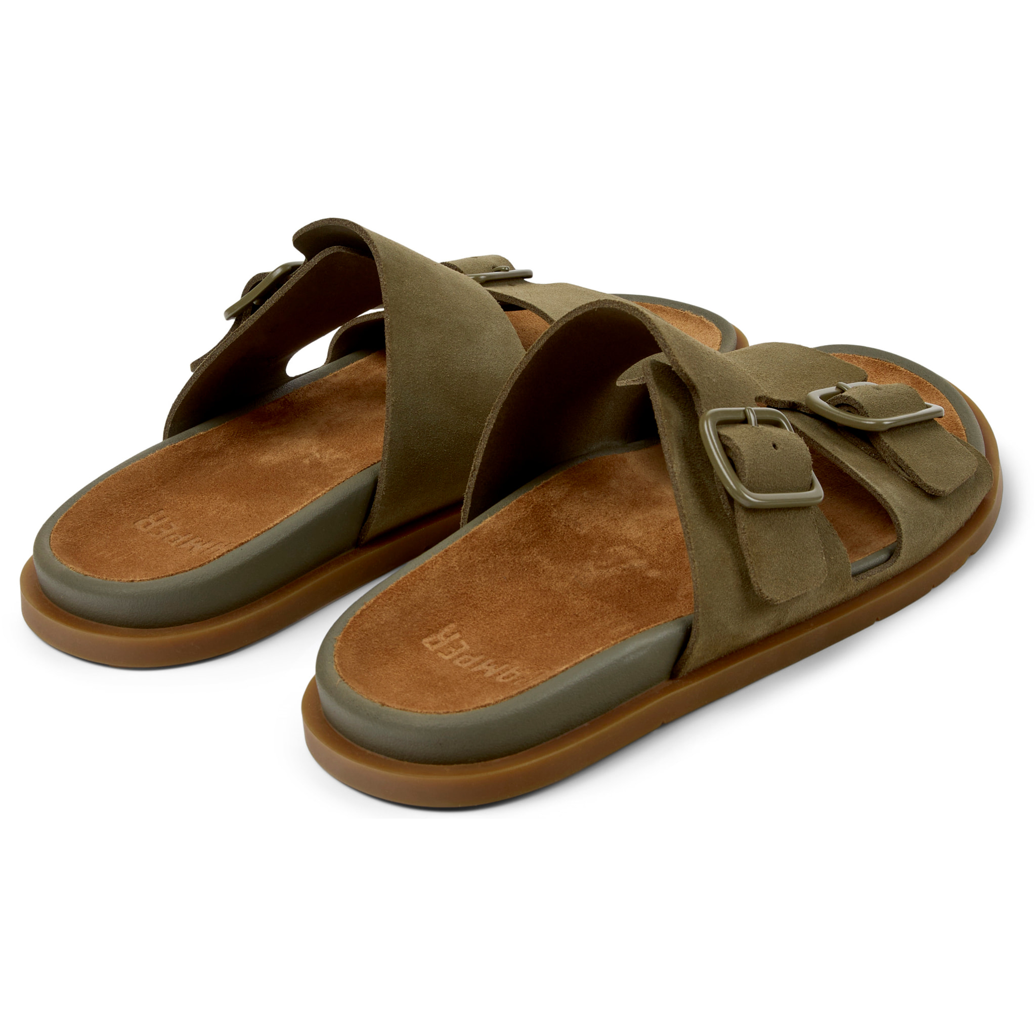 Sandalias - CAMPER Lluc Sandal - Verde - Cuero de gamuza