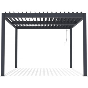 Pergola bioclimatique en aluminium "Windsor" - 3 x 4 m - Anthracite