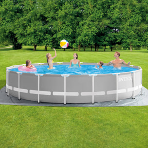 Intex Piscina Prisma Frame rotonda con Pompa Filtro, Scaletta e Teli, 549x122 cm
