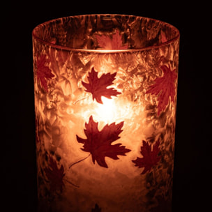 J-Line chandelier feuilles - verre - abricot/terracotta - large - set de 2