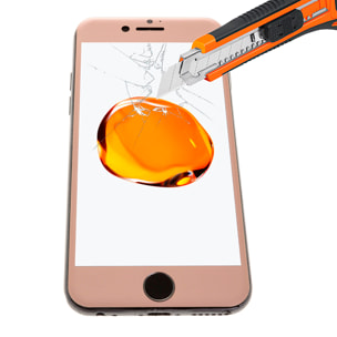DAM PROTEZIONE IN VETRO TEMPERATO CON BORDO NERO IPHONE 7/IPHONE 8 613 Cm. Colore: oro rosa