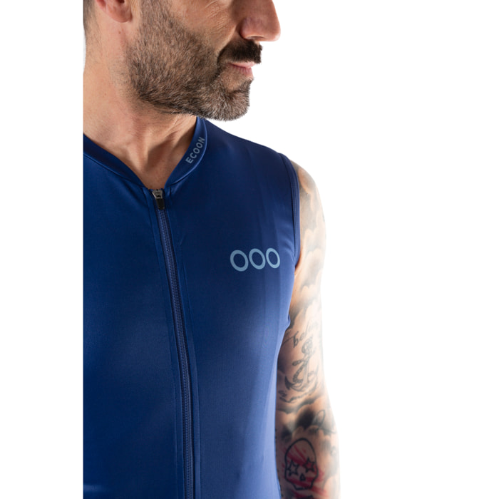 Maillot sin mangas ECOON modelo Alpe D´Huez en color Azul