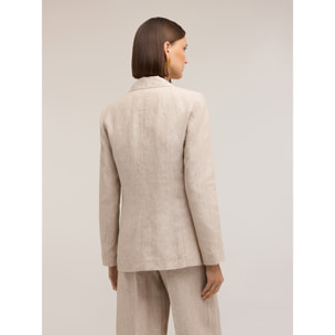 Motivi - Blazer cruzado de lino - Beige