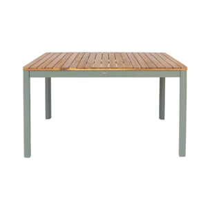 Table de jardin bois d'acacia + 6 assises CALENA + SENORA