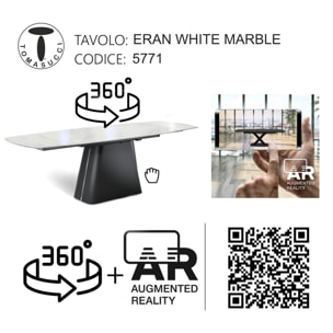 Tomasucci table extensible ERAN WHITE MARBLE