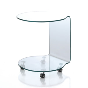 Tomasucci MOVE table basse à roulettes TRANSPARENT